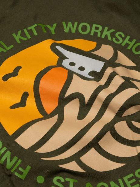 Kitty Long Sleeve T-Shirt Finisterre Stylish Dark Olive