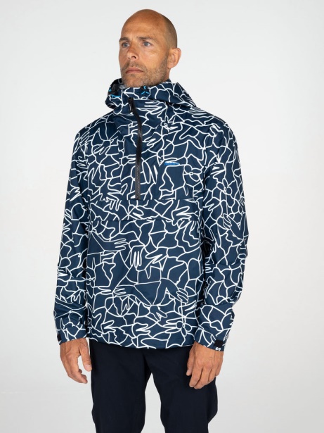 Men's Lucas Beaufort x Finisterre Stylish Rainbird Smock Navy Mosaic Finisterre Stylish