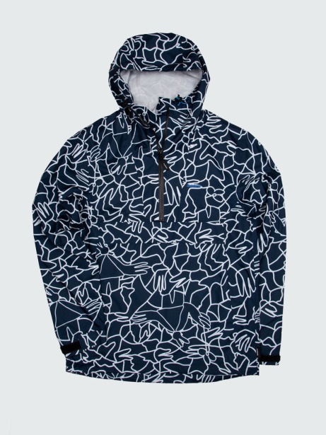 Men's Lucas Beaufort x Finisterre Stylish Rainbird Smock Navy Mosaic Finisterre Stylish
