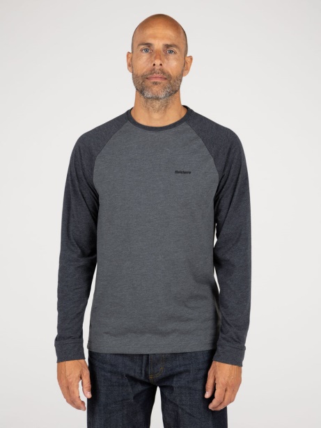 Bailey Long Sleeve T-Shirt Finisterre Stylish Black/Charcoal