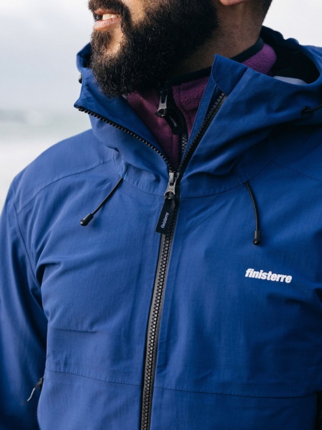 French Blue Men's Stormbird Waterproof Jacket Finisterre Stylish
