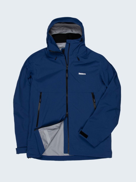 French Blue Men's Stormbird Waterproof Jacket Finisterre Stylish