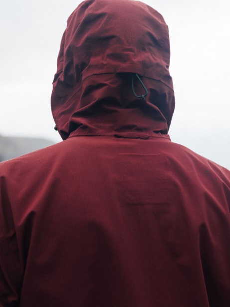 Men's Stormbird Waterproof Jacket Dark Burgundy Finisterre Stylish