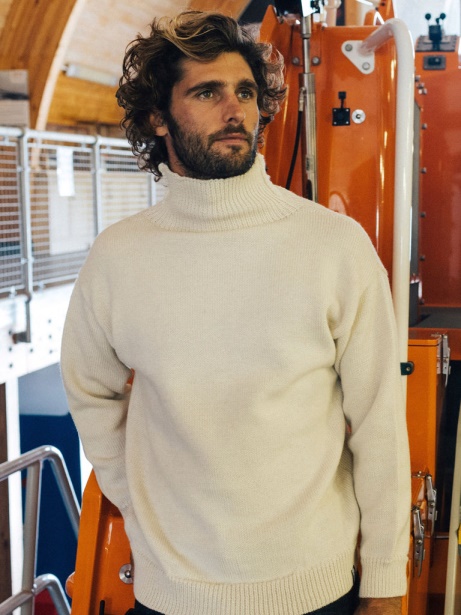 RNLI Cromarty Jumper Finisterre Stylish Ecru