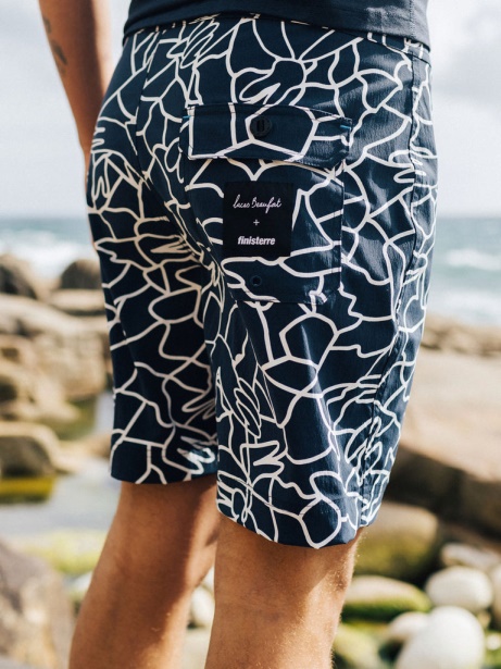 Finisterre Stylish Navy Mosaic Lucas Beaufort Finisterre Stylish Badlands Short