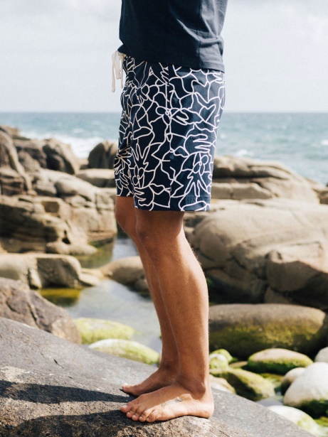 Finisterre Stylish Navy Mosaic Lucas Beaufort Finisterre Stylish Badlands Short