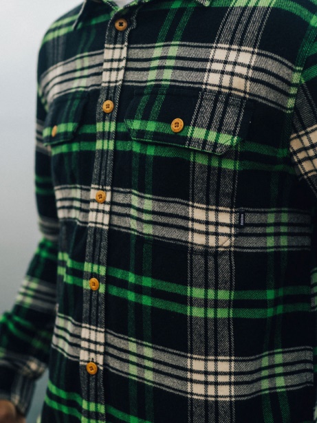 Finisterre Stylish Beardsmore Shirt Jasper Green/Black Check