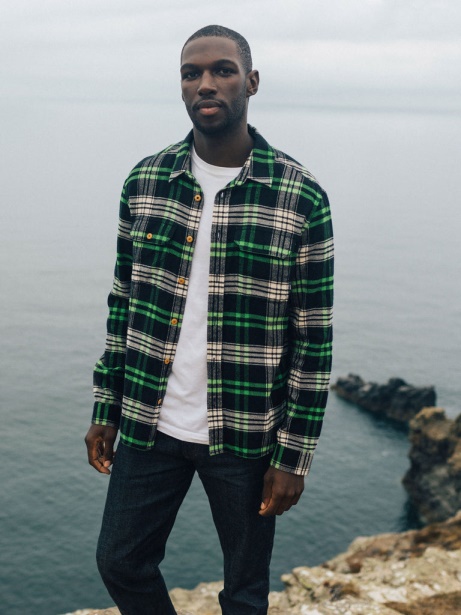 Finisterre Stylish Beardsmore Shirt Jasper Green/Black Check