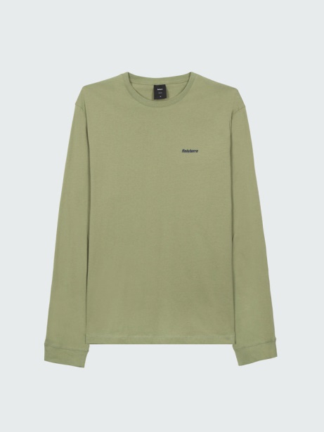 Finisterre Stylish Bayleaf Harlyn Logo Long Sleeve T-Shirt