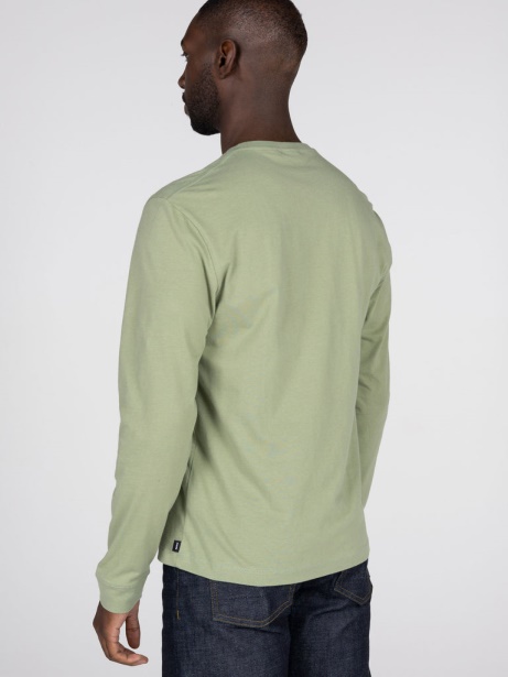 Finisterre Stylish Bayleaf Harlyn Logo Long Sleeve T-Shirt