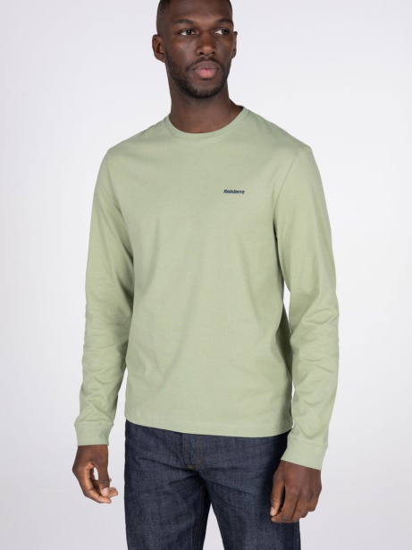 Finisterre Stylish Bayleaf Harlyn Logo Long Sleeve T-Shirt