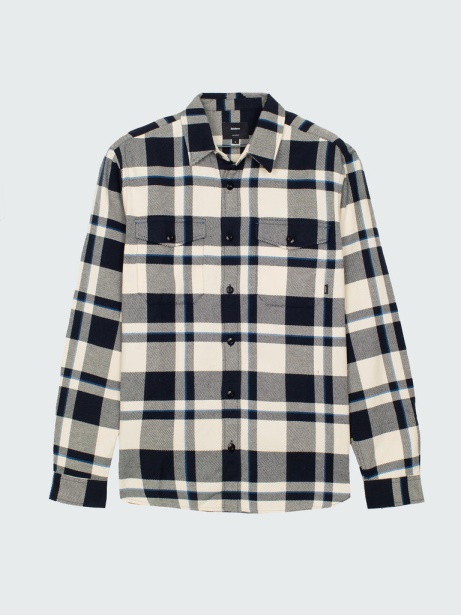 Finisterre Stylish Blanket Cotton Shirt Navy Check