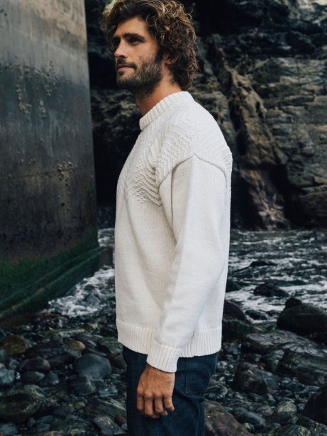 Ecru RNLI Malin Gansey Jumper Finisterre Stylish