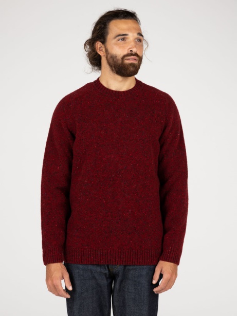 Scarlet Red Furlong Merino Jumper Finisterre Stylish