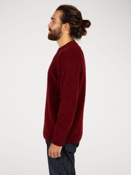 Scarlet Red Furlong Merino Jumper Finisterre Stylish