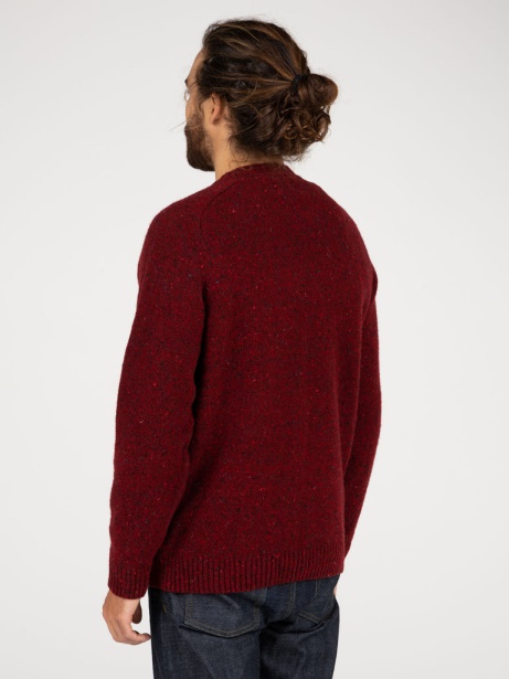 Scarlet Red Furlong Merino Jumper Finisterre Stylish