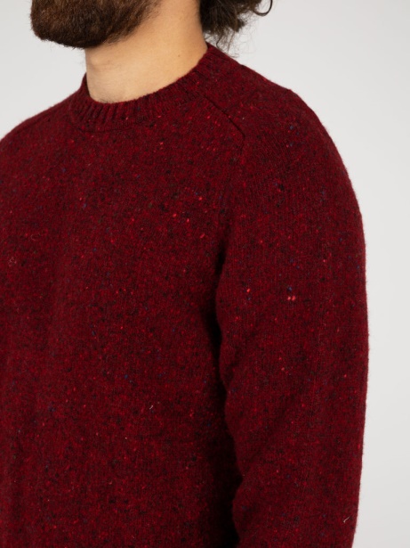Scarlet Red Furlong Merino Jumper Finisterre Stylish