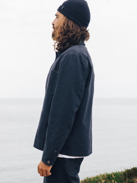 Basset Chore Jacket Navy Finisterre Stylish