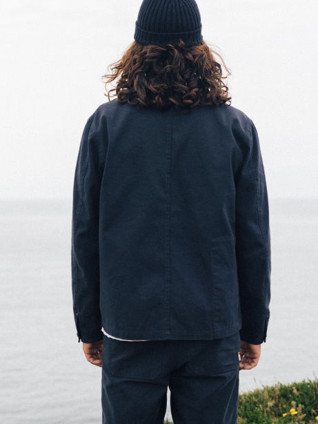 Basset Chore Jacket Navy Finisterre Stylish