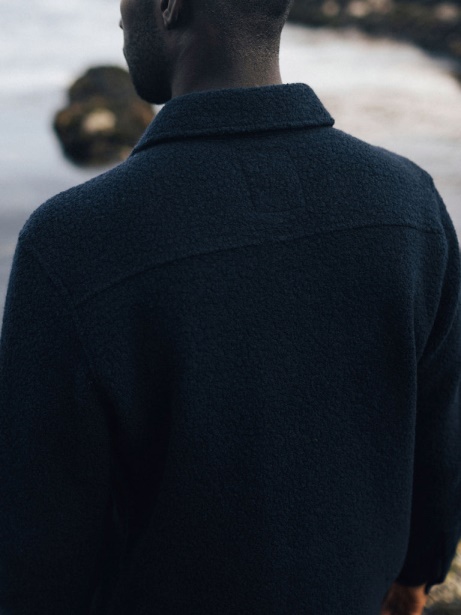 Finisterre Stylish Hegen Fleece Shirt Navy