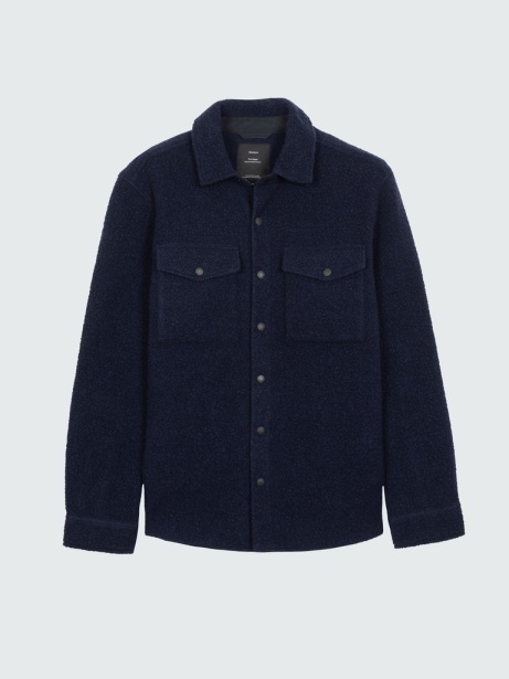Finisterre Stylish Hegen Fleece Shirt Navy