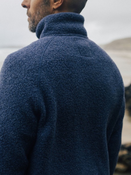 Hegen Full Zip Wool Fleece Dark Ozone Finisterre Stylish