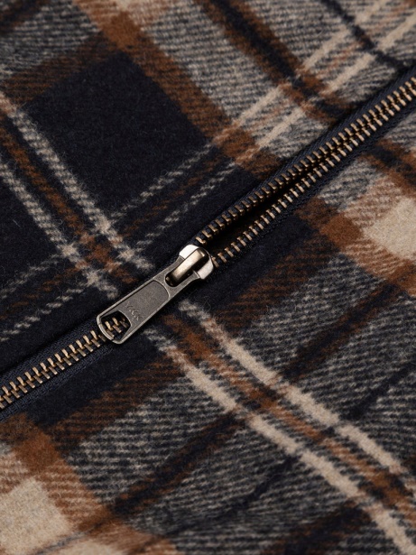 Garrick Zip Overshirt Finisterre Stylish Navy/Flint Check