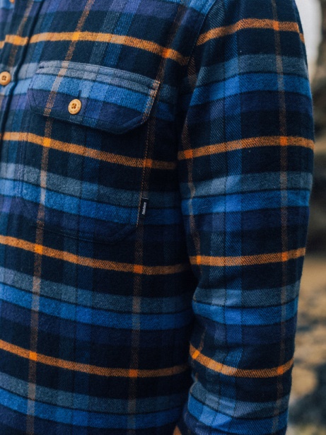 Finisterre Stylish Beardsmore Shirt Navy/Sable Check