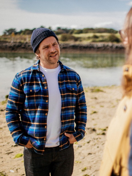 Finisterre Stylish Beardsmore Shirt Navy/Sable Check