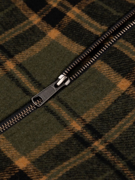 Garrick Zip Overshirt Finisterre Stylish Olive/Sable Check