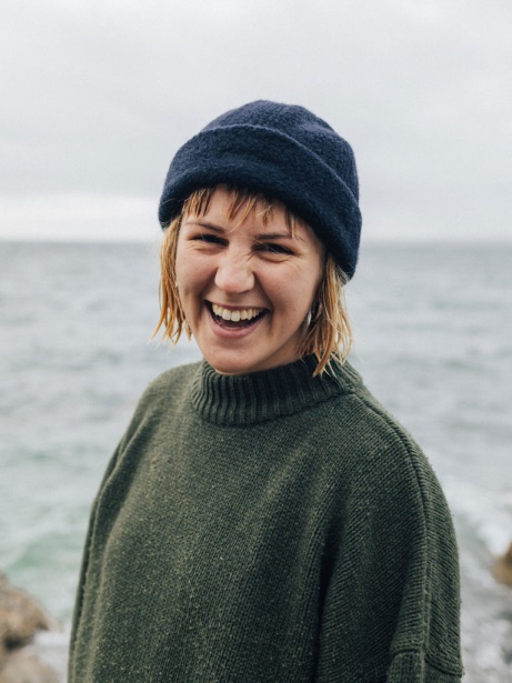 Finisterre Stylish Navy Wool Fleece Beanie