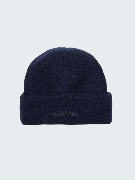 Finisterre Stylish Navy Wool Fleece Beanie