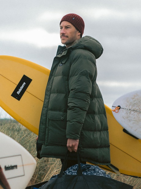 Finisterre Stylish Fourier Insulated Parka Dark Olive