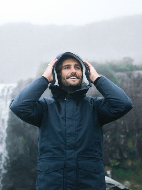 Finisterre Stylish Vellus Waterproof Parka Navy