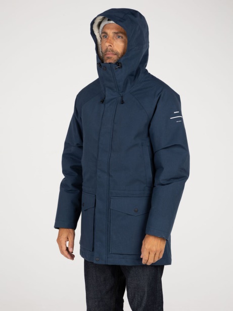 Finisterre Stylish Vellus Waterproof Parka Navy