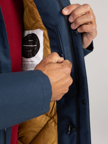 Finisterre Stylish Vellus Waterproof Parka Navy