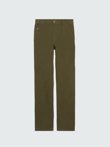 Dark Olive Finisterre Stylish Coverack Slim Chino