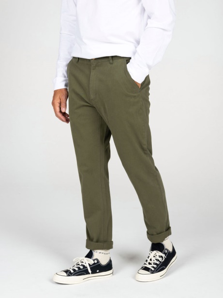 Dark Olive Finisterre Stylish Coverack Slim Chino