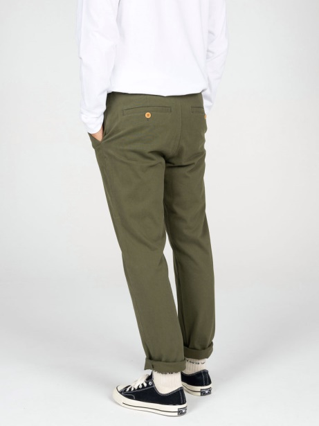 Dark Olive Finisterre Stylish Coverack Slim Chino