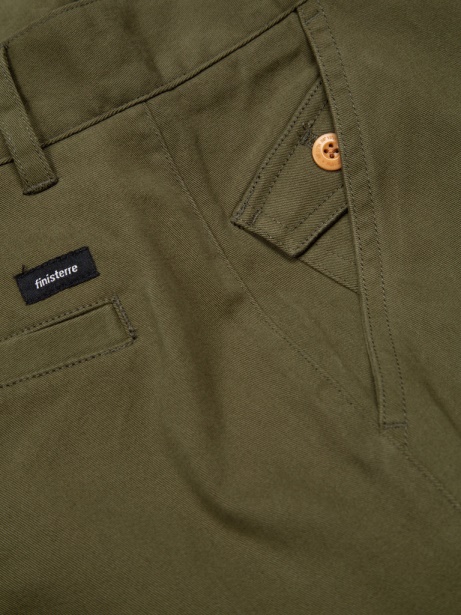 Dark Olive Finisterre Stylish Coverack Slim Chino