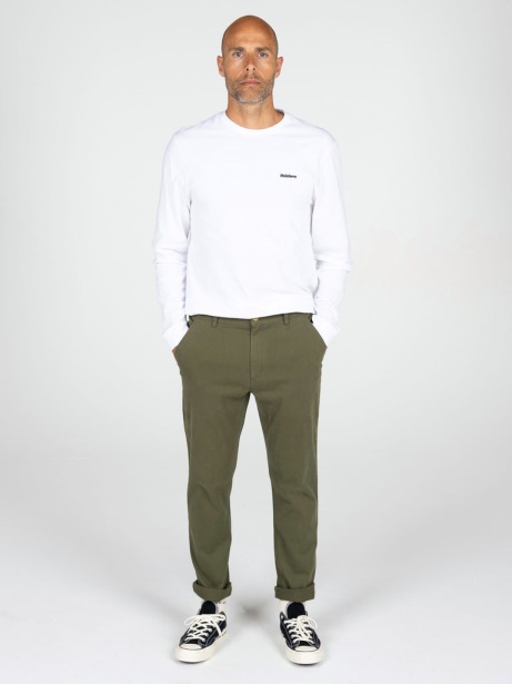 Dark Olive Finisterre Stylish Coverack Slim Chino