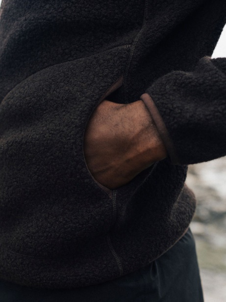 Finisterre Stylish Dark Ozone Hegen Full Zip Wool Fleece