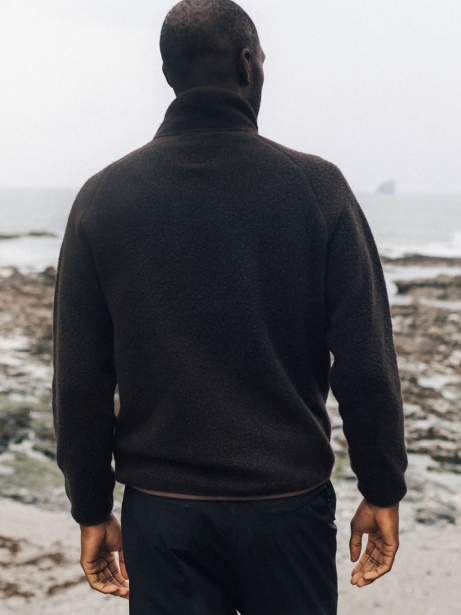 Finisterre Stylish Dark Ozone Hegen Full Zip Wool Fleece