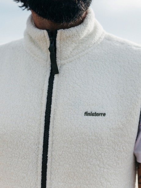 Finisterre Stylish Ecru Hegen Wool Gilet
