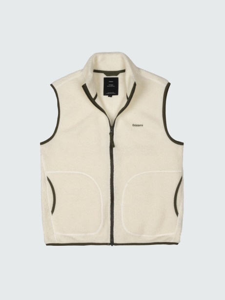 Finisterre Stylish Ecru Hegen Wool Gilet