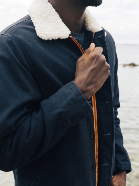 Berings Deck Jacket Navy Finisterre Stylish