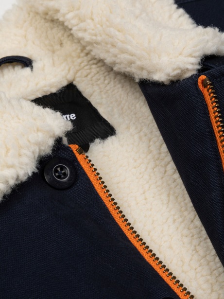 Berings Deck Jacket Navy Finisterre Stylish