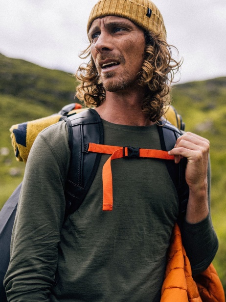 Eddy Merino Wool Long Sleeve Base Layer Finisterre Stylish Olive