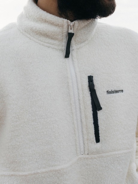 Ecru Hegen 1/4 Zip Wool Fleece Finisterre Stylish