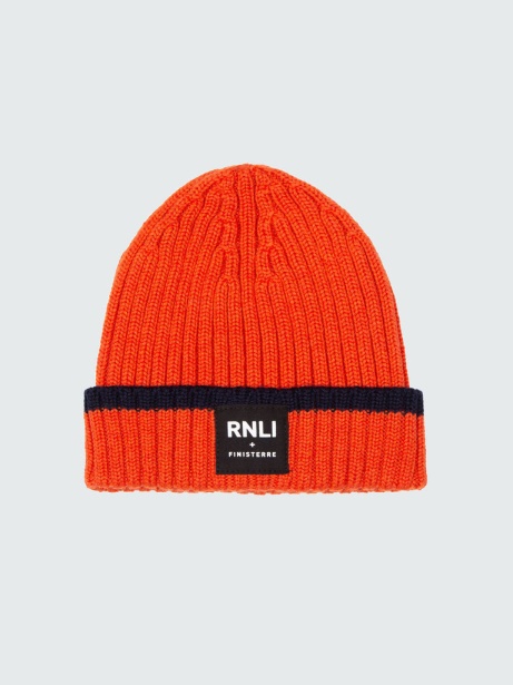 Finisterre Stylish RNLI Fisherman Beanie Flame/Navy